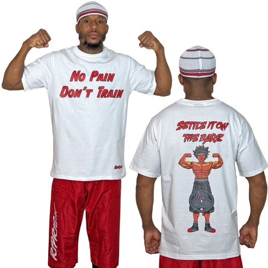 Settle It On The Barz Tee - No Pain Don't Train
