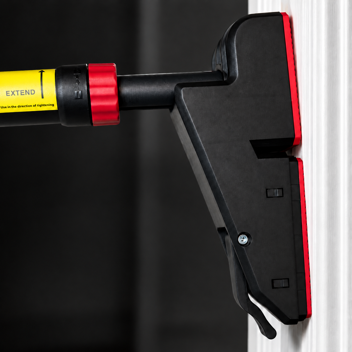 RipRight PullBar mounted in a doorframe with wide 9-inch compression pads