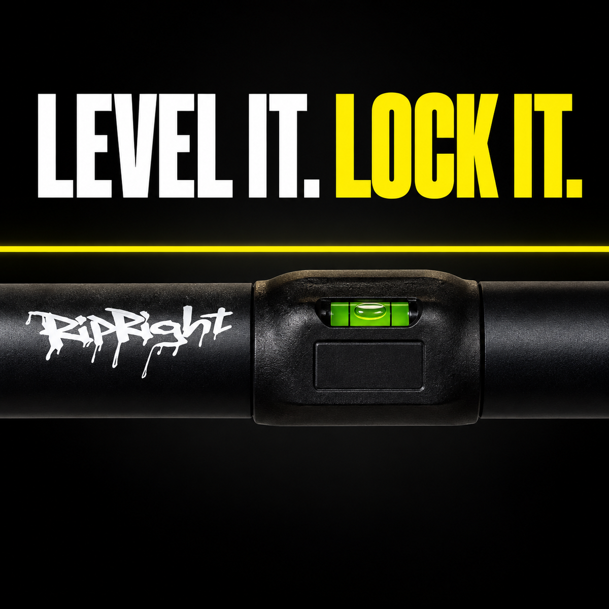 Built-in spirit level on the RipRight PullBar center housing
