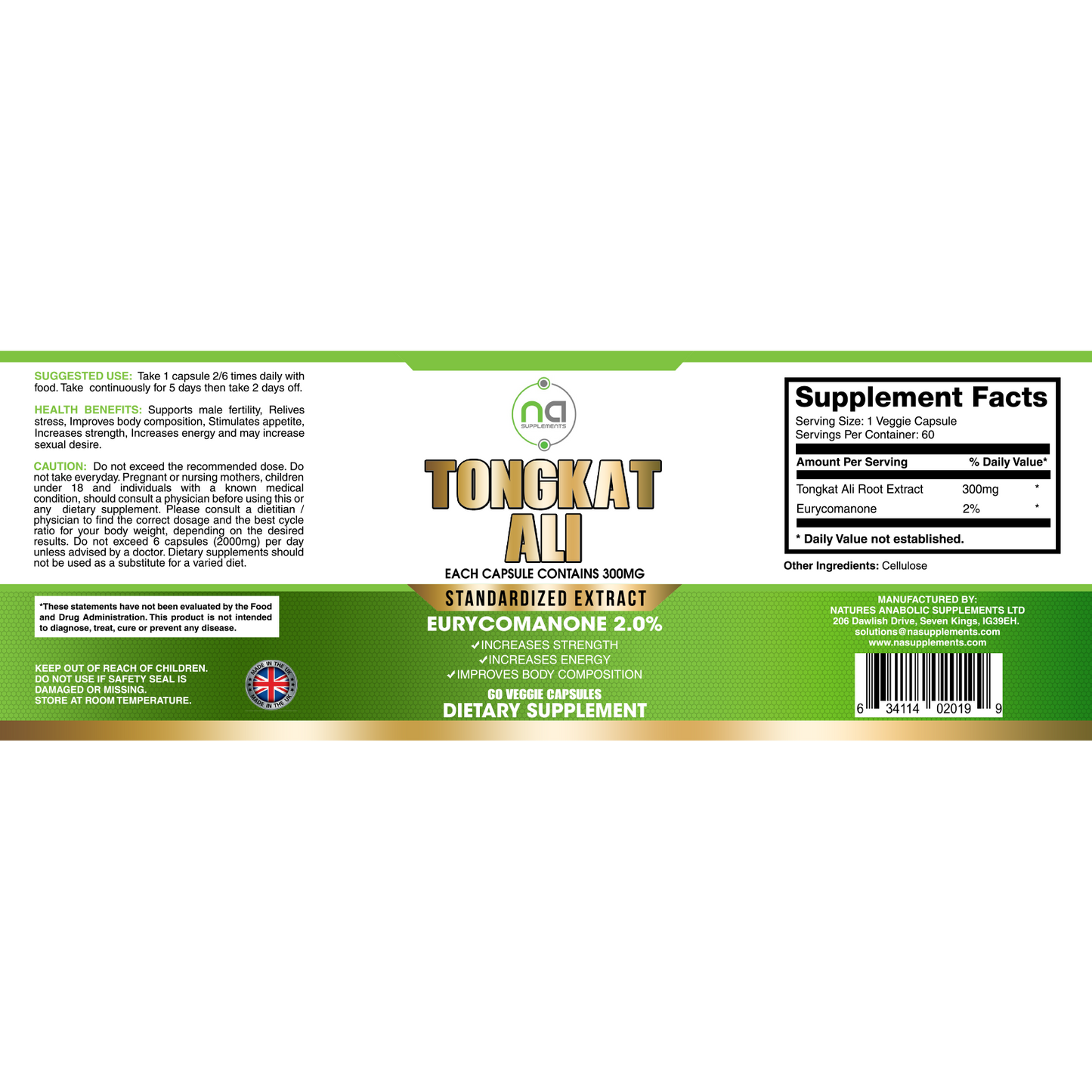 Pure Malaysian Tongkat Ali Extract